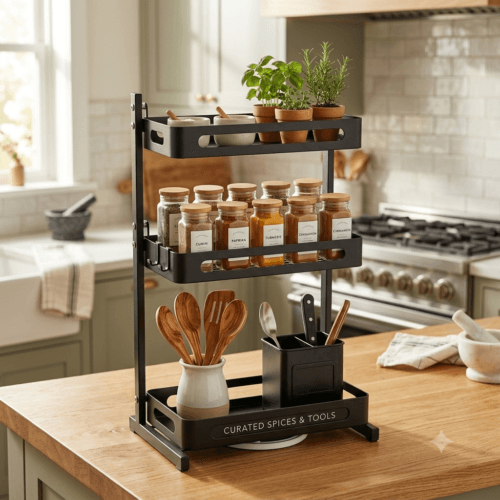 3 tier kitchen spice rack