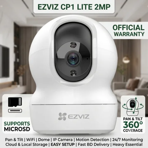 Best EZVIZ CP1 Lite 2MP Pan & Tilt WiFi Dome IP Camera with 360 degree coverage and two-way audio
