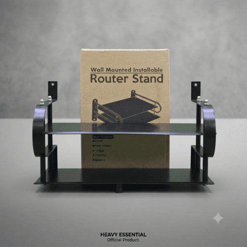 Best Wall Mounted Router Stand double layer steel shelf for WiFi router and ONU modem