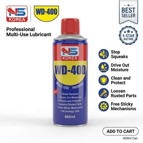 NS Korea WD-40D Professional Multi-Use Lubricant Spray 400ml Can