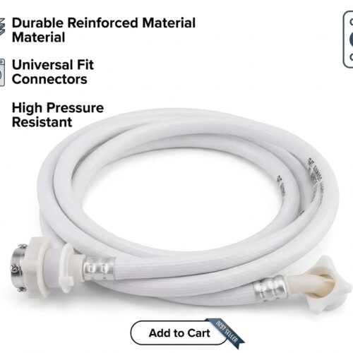 Universal Washing Machine Water Inlet Hose Pipe with Tap Adapter