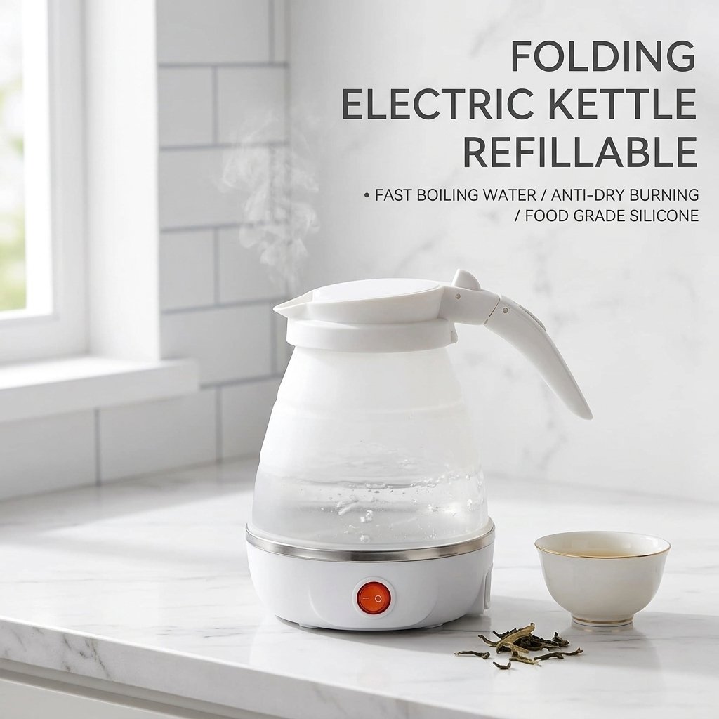 Portable Collapsible Folding Electric Kettle - High-Quality Travel Water Boiler