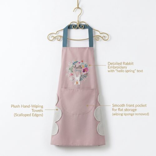 Waterproof Kitchen Apron with Hand Towel Pocket - High-Quality Kitchen Apron