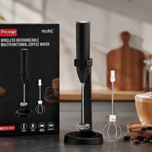 Prestige Multi Rechargeable Coffee Whisk and Milk Frother - High-Quality Handheld Mixer