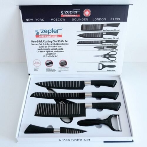 Zepter Kitchen Knife Set 6Pcs - High-Quality Non-Stick Stainless Steel Knives