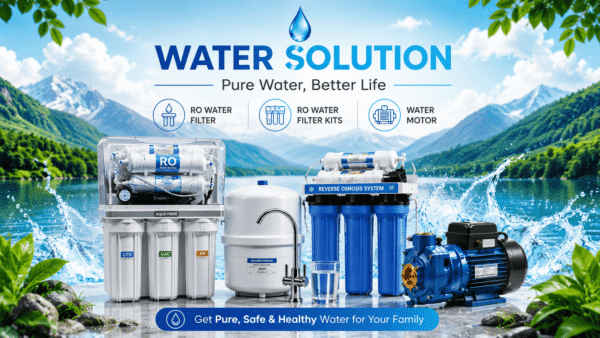 RO water purifier with filter stages and booster pump for home use in Bangladesh